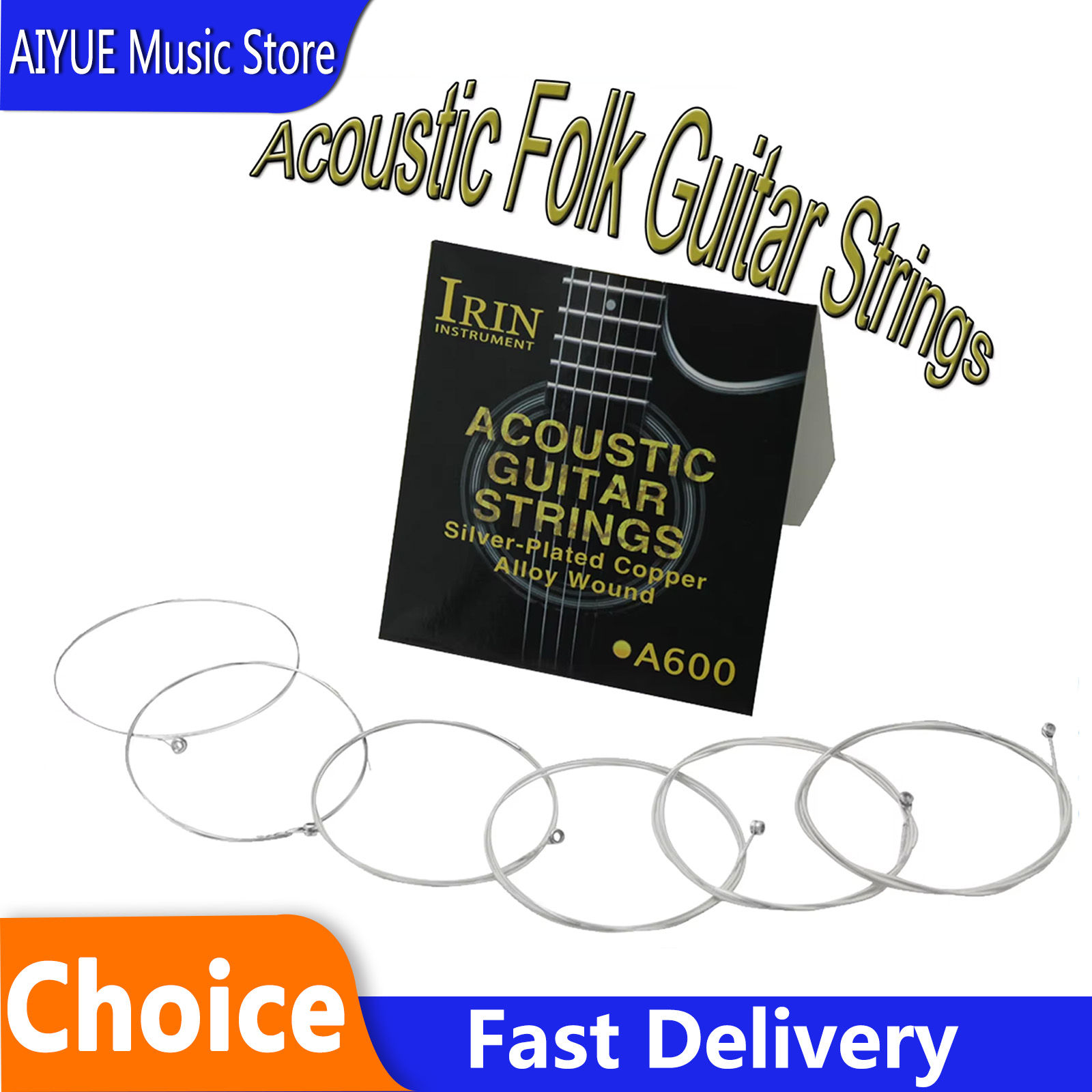 Musical Instrument With Strings - IRIN A600 Acoustic Folk Guitar Strings