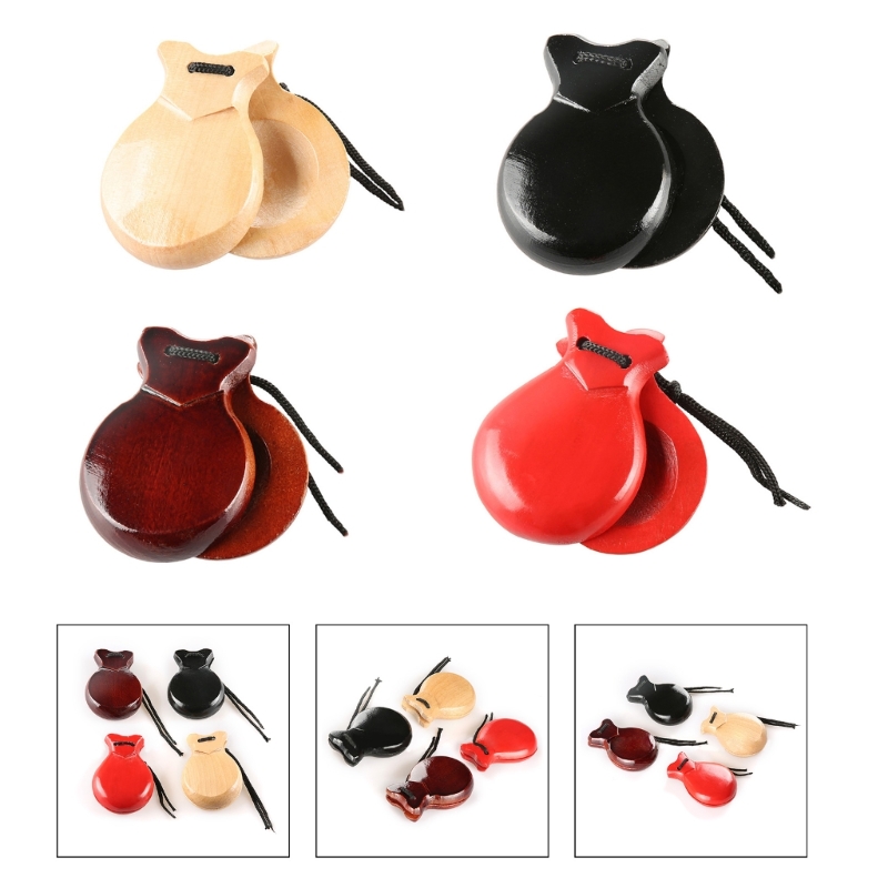 Castanet Flamenco - 2Pcs Traditional Castanet Spanish Castanets Flamenco