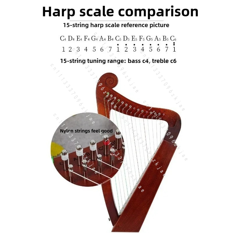 Handmade 15 Tone Harp Sound Th - Musical Instrument With Strings review and price