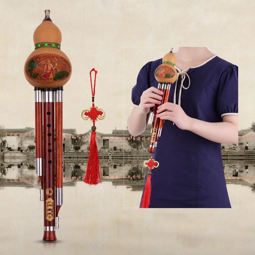 3-Tone C Key Hulusi Gourd Flut - Musical Instrument Flute review and price
