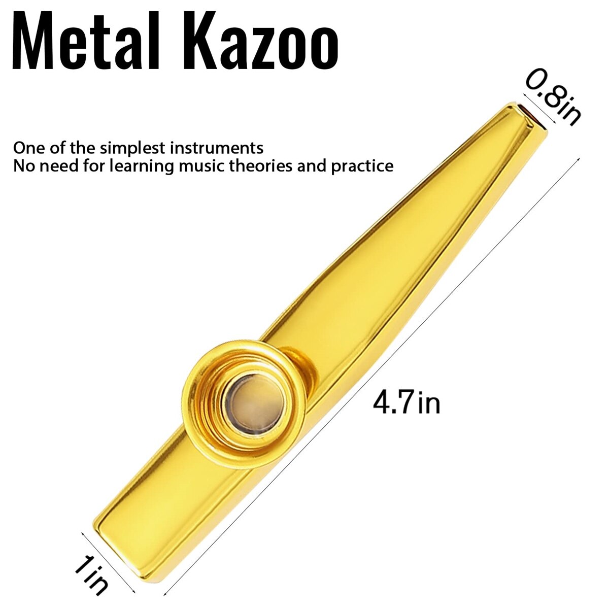 Kazoo Silver Aluminum Alloy wi - Musical Instrument Flute review and price