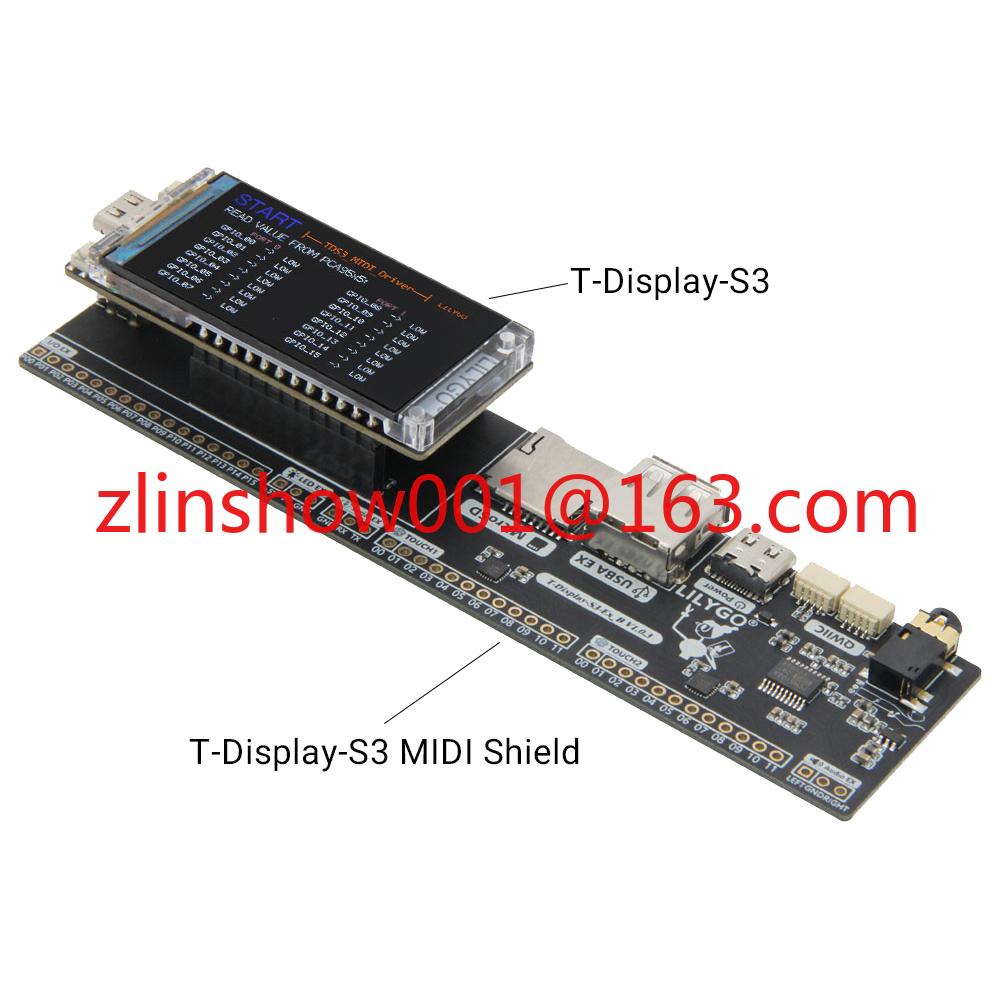 T-Display-S3 MIDI Shield Devel - Musical Instrument Digital Interface review and price