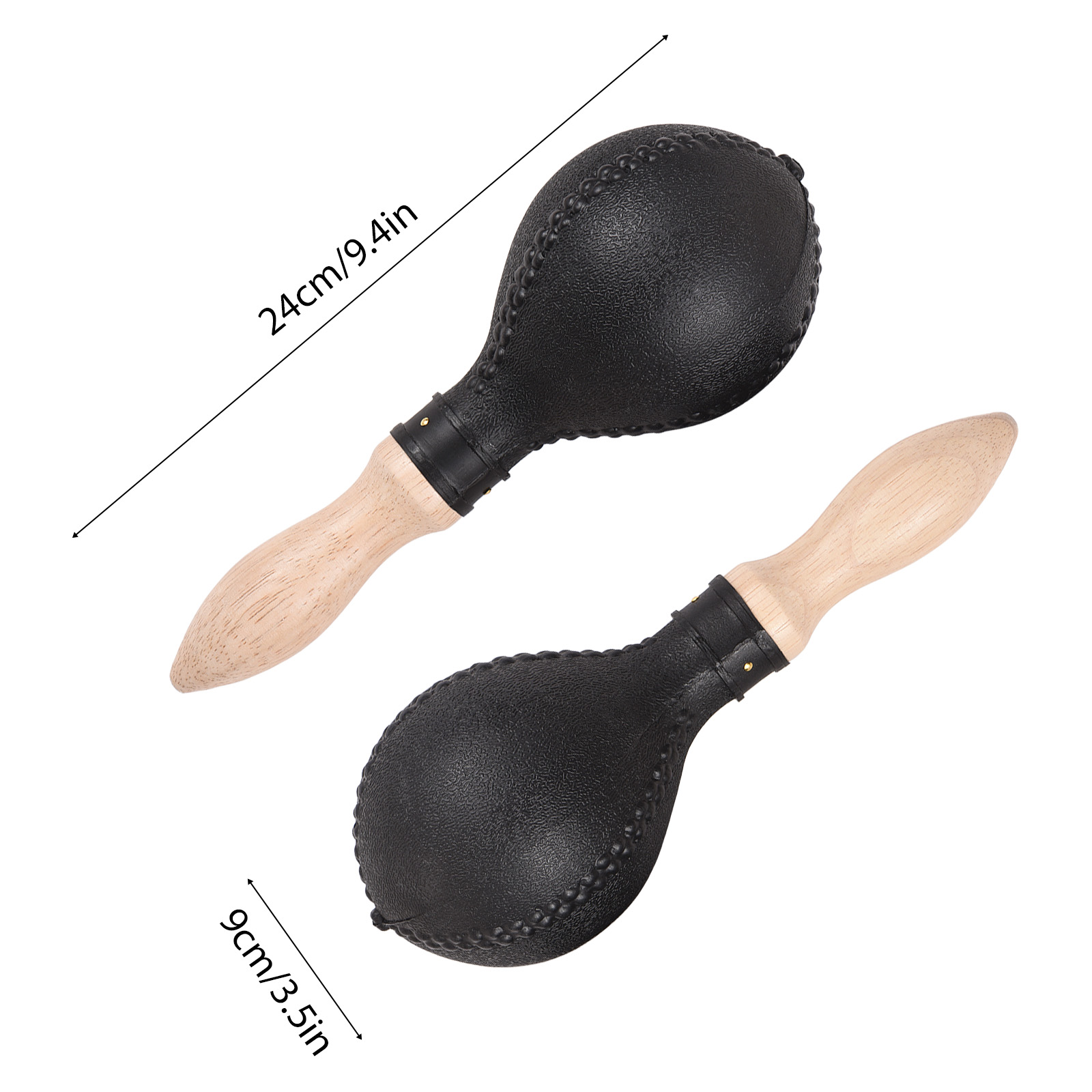 1 Pair 25cm Black Maracas Sand - Musical Instrument Maraca review and price