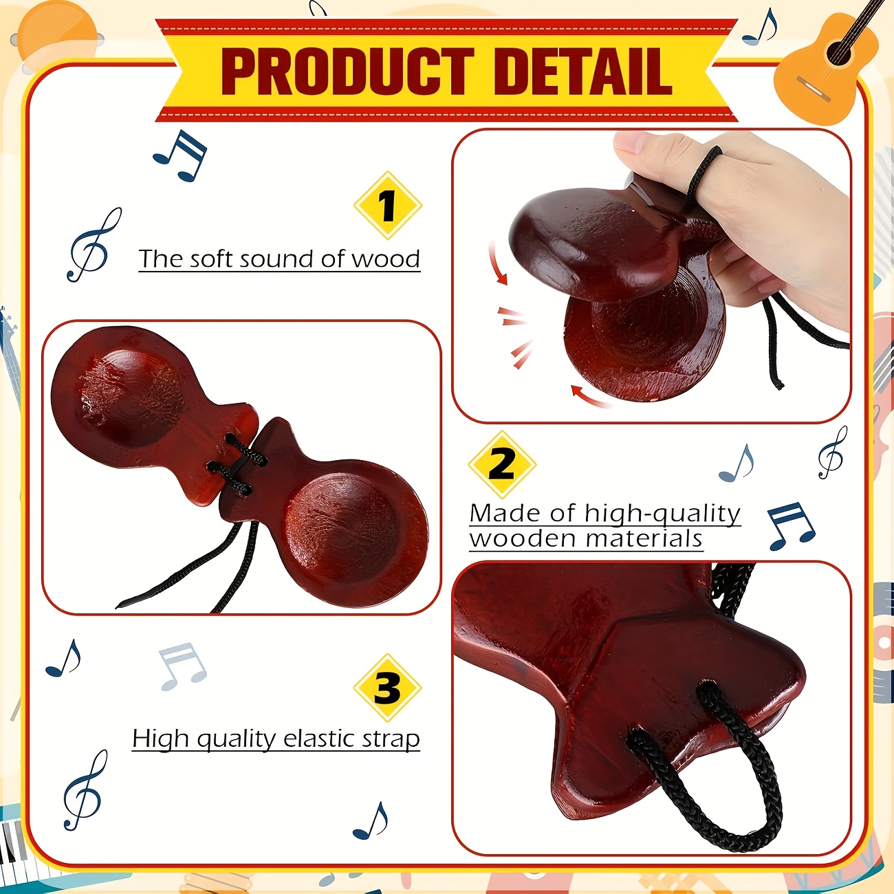 2 Pack Spanish Castanets Flame - Castanet Flamenco review and price