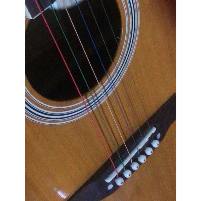 Wooden Acoustic Guitar Second  - Musical Instrument With Strings review and price